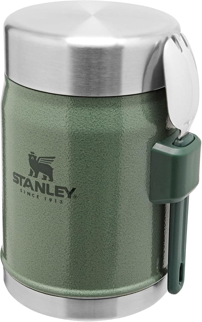 Stanley Classic Legendary Yemek Termosu, Yeşil (Hammertone Green), 0.4 Litre