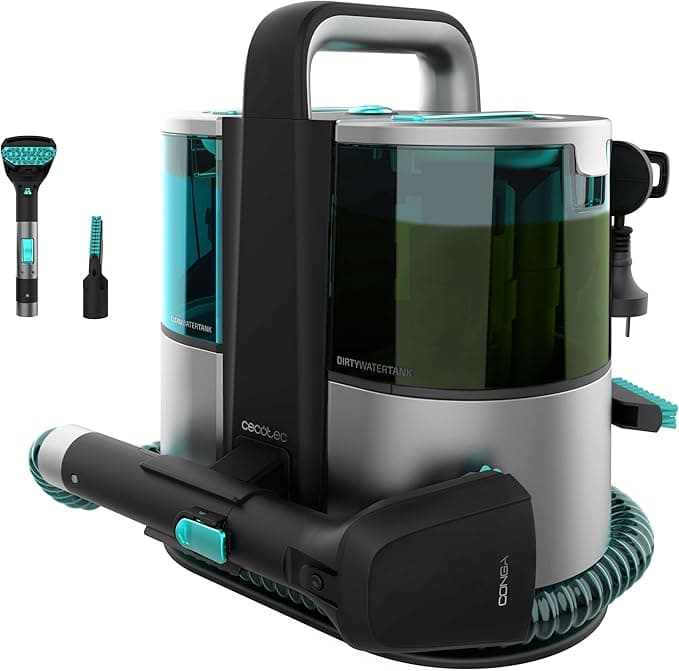 Cecotec Conga 4000 Carpet&Spot Clean XL Halı ve Leke Temizleyici, 400W, Çift Su Tankı, Su Püskürtme, 12 kPa Emiş Gücü, 5 m Etki Alanı